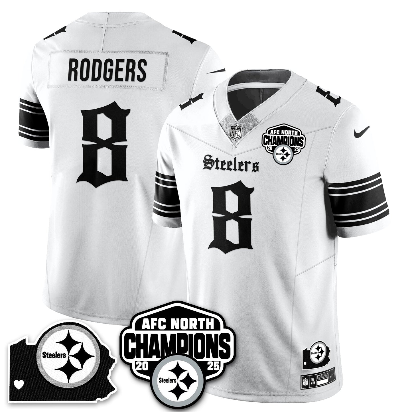 PIT Gothic AFC North Division Champions Vapor Limited Jersey - All Stitched-DTD