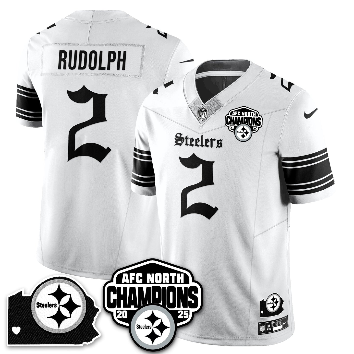 PIT Gothic AFC North Division Champions Vapor Limited Jersey - All Stitched-DTD