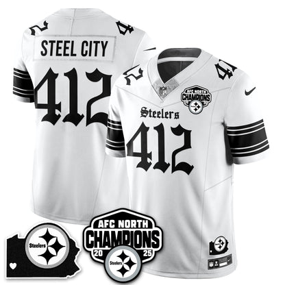 PIT Gothic AFC North Division Champions Vapor Limited Jersey - All Stitched-DTD