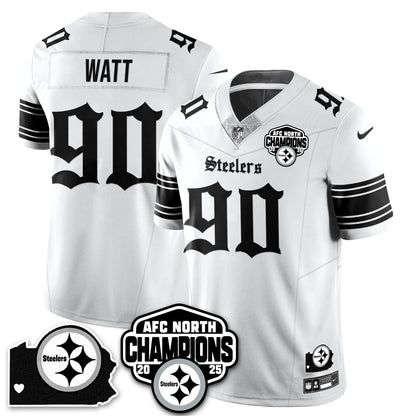 PIT Gothic AFC North Division Champions Vapor Limited Jersey - All Stitched-DTD