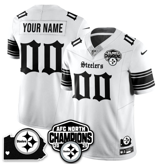 PIT Gothic AFC North Division Champions Vapor Limited Custom Jersey - All Stitched-DTD