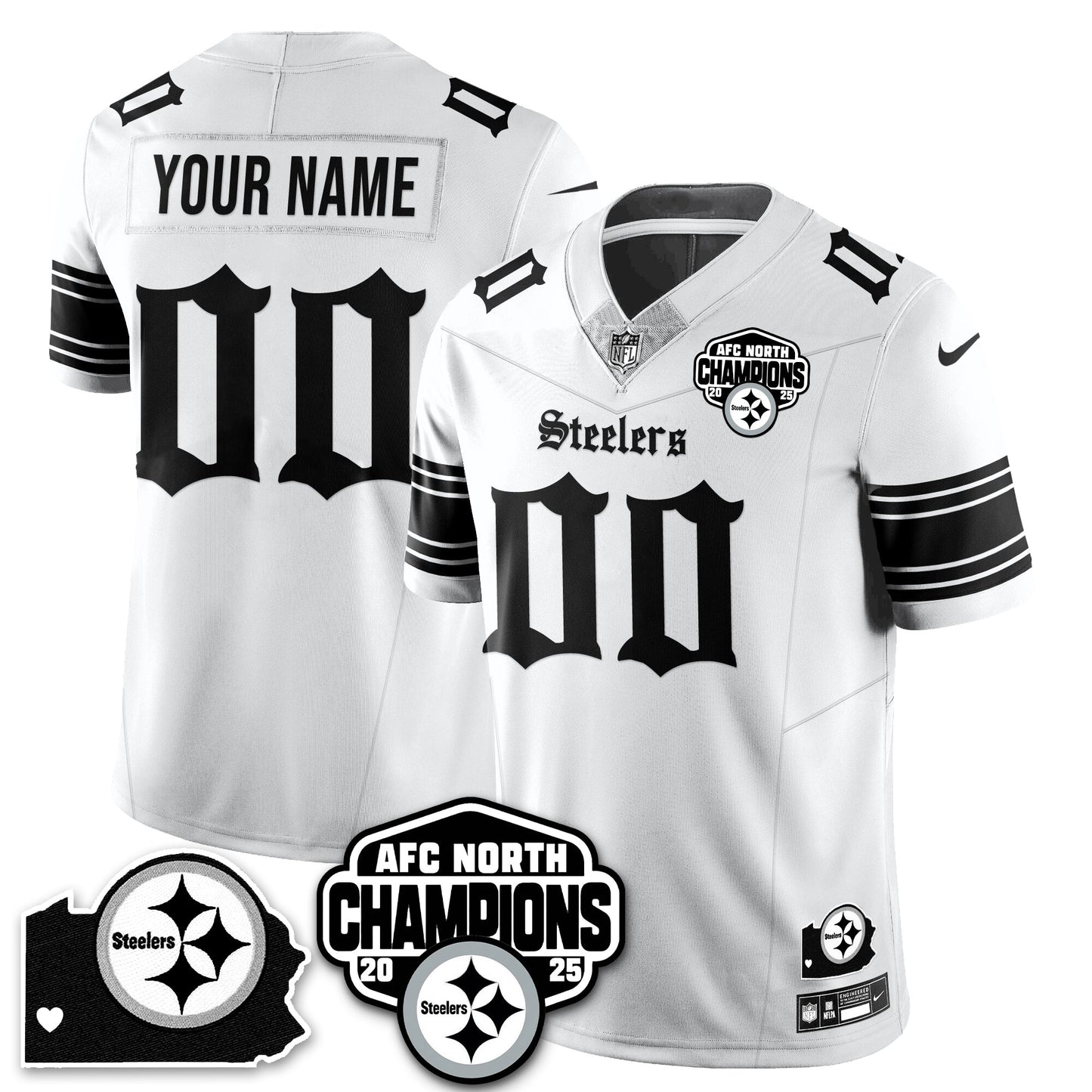 PIT Gothic AFC North Division Champions Vapor Limited Jersey - All Stitched-DTD