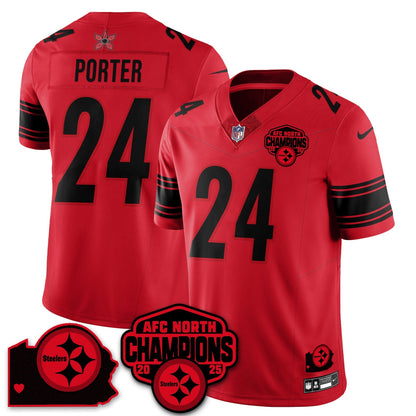 PIT Stranger Things AFC North Division Champions Vapor Limited Jersey - All Stitched-DTD