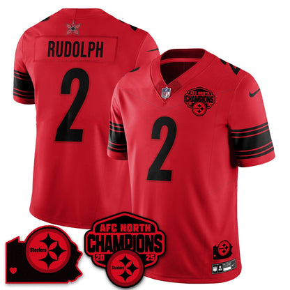 PIT Stranger Things AFC North Division Champions Vapor Limited Jersey - All Stitched-DTD