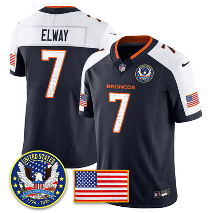 DEN "United States 250th Anniversary Patch" Vapor Limited Jersey - All Stitched-DTD