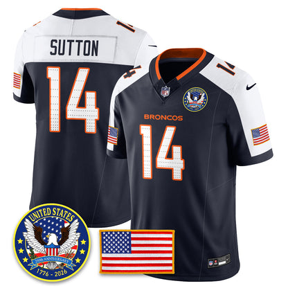 DEN "United States 250th Anniversary Patch" Vapor Limited Jersey - All Stitched-DTD