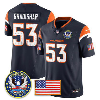 DEN "United States 250th Anniversary Patch" Vapor Limited Jersey - All Stitched-DTD