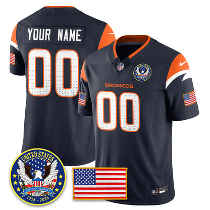 DEN "United States 250th Anniversary Patch" Vapor Limited Jersey - All Stitched-DTD
