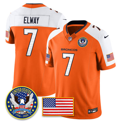 DEN "United States 250th Anniversary Patch" Vapor Limited Jersey - All Stitched-DTD