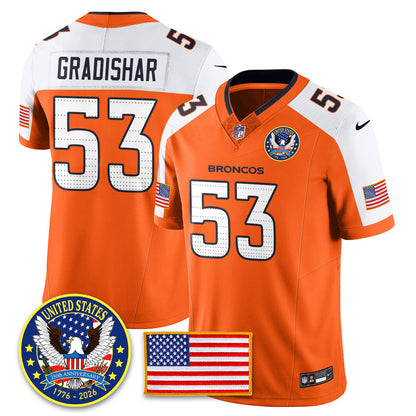 DEN "United States 250th Anniversary Patch" Vapor Limited Jersey - All Stitched-DTD