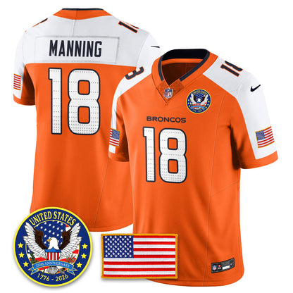 DEN "United States 250th Anniversary Patch" Vapor Limited Jersey - All Stitched-DTD