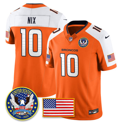 DEN "United States 250th Anniversary Patch" Vapor Limited Jersey - All Stitched-DTD