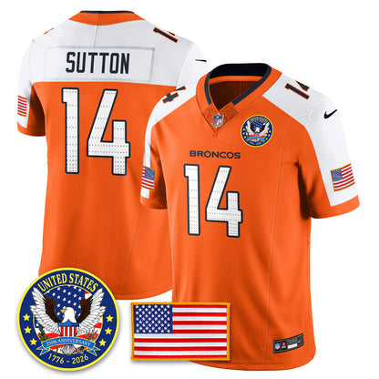 DEN "United States 250th Anniversary Patch" Vapor Limited Jersey - All Stitched-DTD