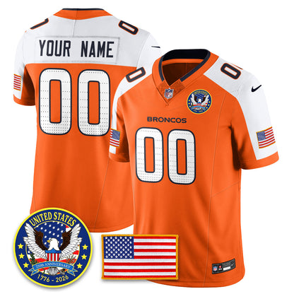 DEN "United States 250th Anniversary Patch" Vapor Limited Jersey - All Stitched-DTD