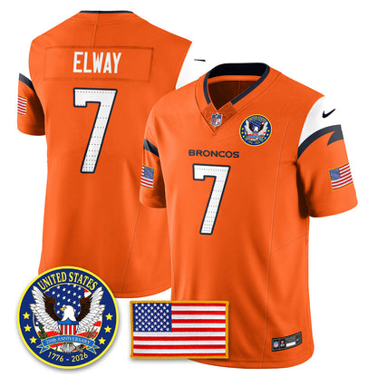 DEN "United States 250th Anniversary Patch" Vapor Limited Jersey - All Stitched-DTD