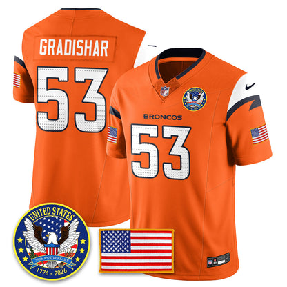 DEN "United States 250th Anniversary Patch" Vapor Limited Jersey - All Stitched-DTD