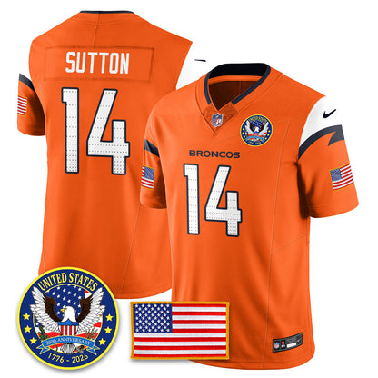 DEN "United States 250th Anniversary Patch" Vapor Limited Jersey - All Stitched-DTD