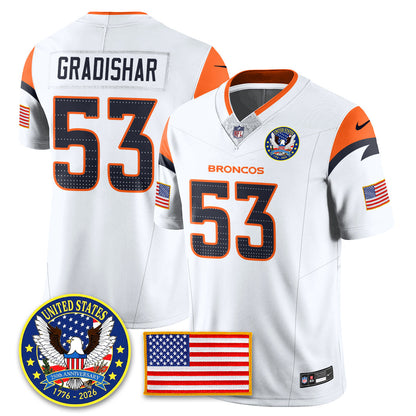 DEN "United States 250th Anniversary Patch" Vapor Limited Jersey - All Stitched-DTD