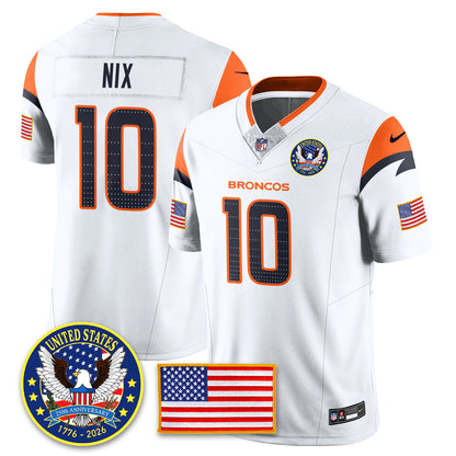 DEN "United States 250th Anniversary Patch" Vapor Limited Jersey - All Stitched-DTD