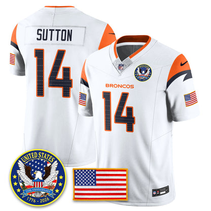DEN "United States 250th Anniversary Patch" Vapor Limited Jersey - All Stitched-DTD