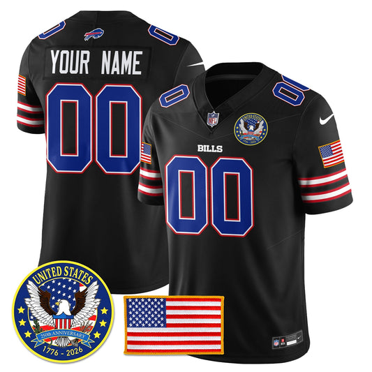 Custom BUF "United States 250th Anniversary Patch" Vapor Limited Jersey - All Stitched-DTD