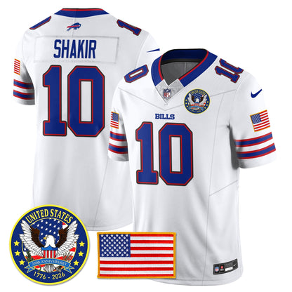 BUF "United States 250th Anniversary Patch" Vapor Limited Jersey - All Stitched-DTD