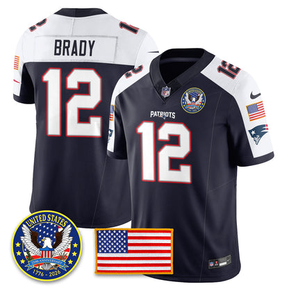 NE "United States 250th Anniversary Patch" Vapor Limited Jersey - All Stitched-DTD