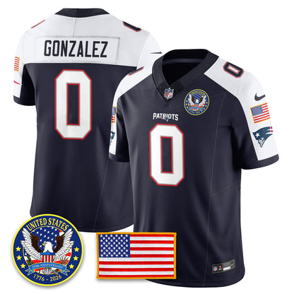 NE "United States 250th Anniversary Patch" Vapor Limited Jersey - All Stitched-DTD