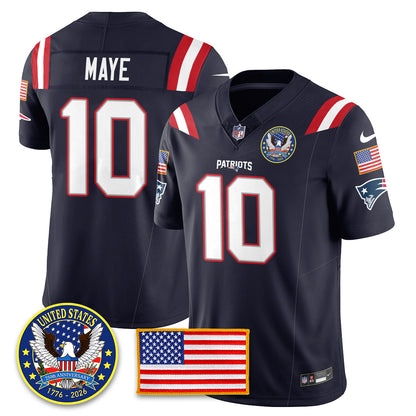 NE "United States 250th Anniversary Patch" Vapor Limited Jersey - All Stitched-DTD