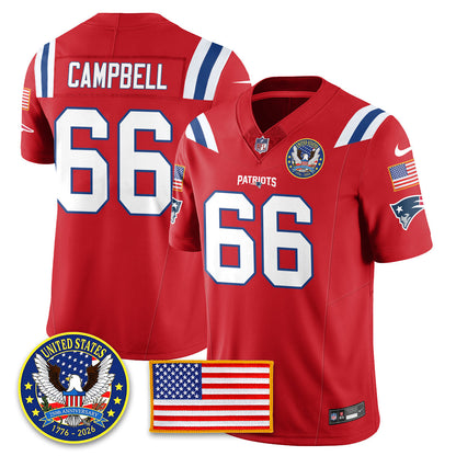 NE "United States 250th Anniversary Patch" Vapor Limited Jersey - All Stitched-DTD