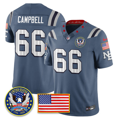 NE "United States 250th Anniversary Patch" Vapor Limited Jersey - All Stitched-DTD