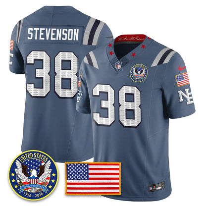 NE "United States 250th Anniversary Patch" Vapor Limited Jersey - All Stitched-DTD