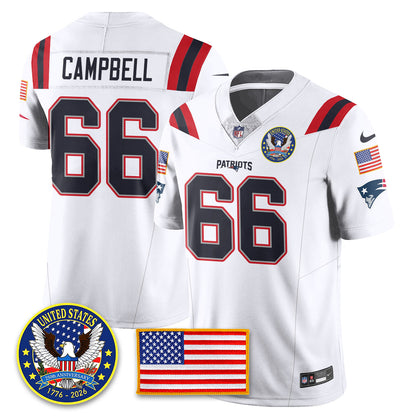 NE "United States 250th Anniversary Patch" Vapor Limited Jersey - All Stitched-DTD