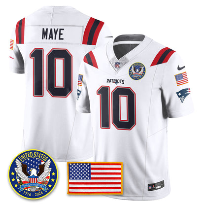 NE "United States 250th Anniversary Patch" Vapor Limited Jersey - All Stitched-DTD
