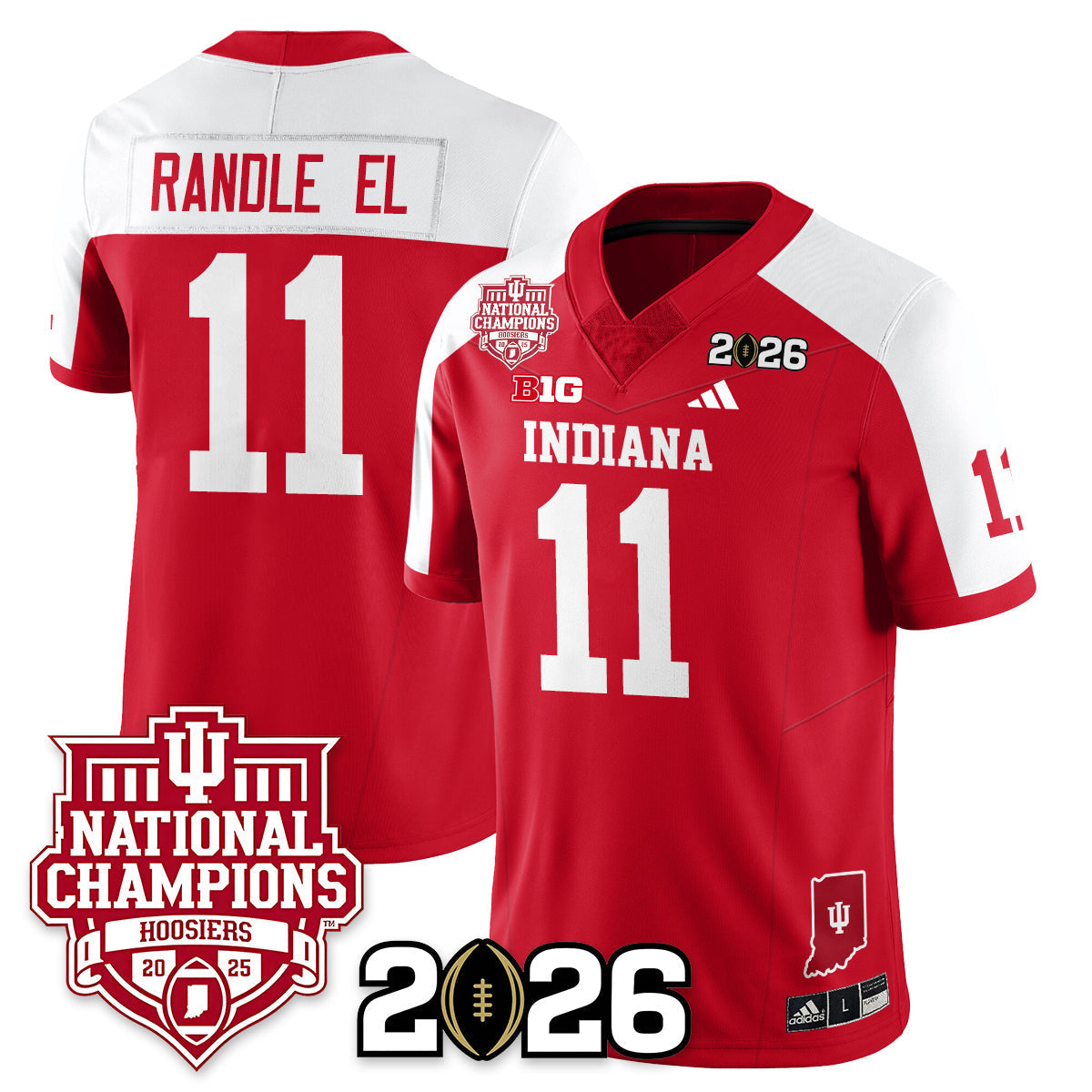 Indiana H Vapor Limited Football Jersey - 2025 National Champions - All Stitched-DTD
