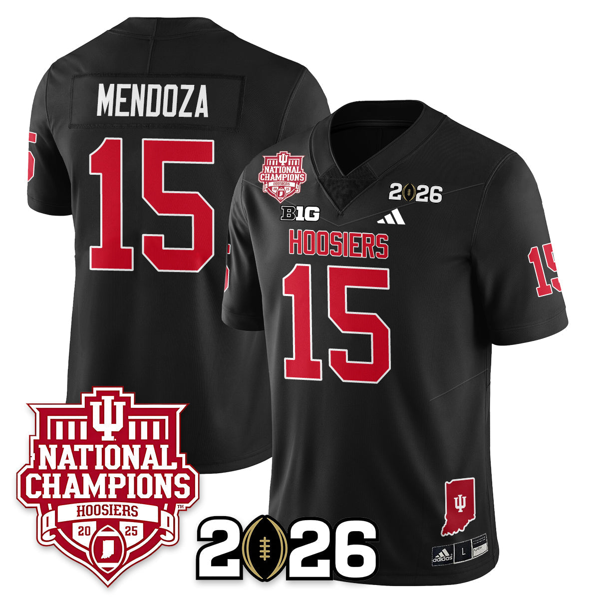 Indiana H Vapor Limited Football Jersey - 2025 National Champions - All Stitched-DTD