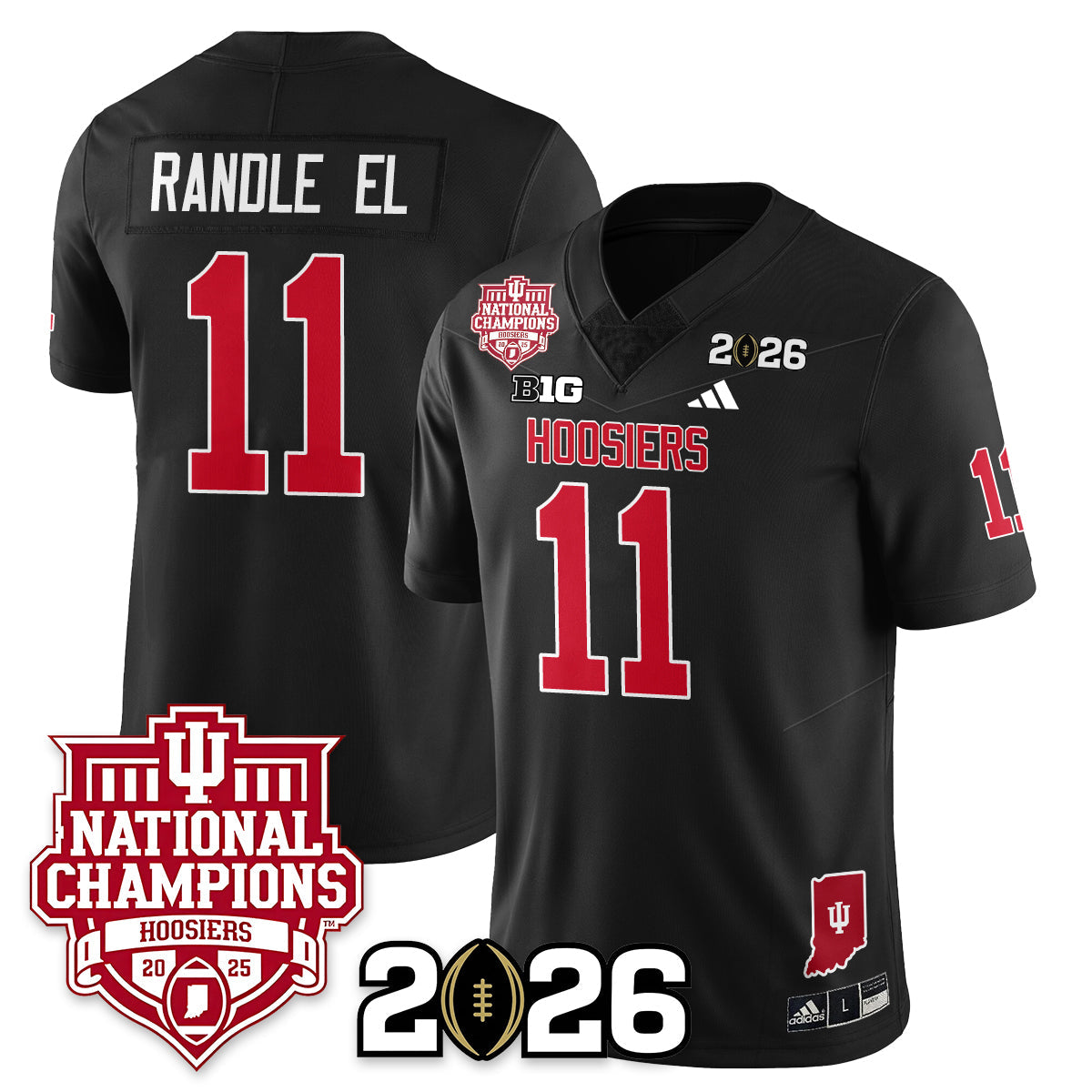 Indiana H Vapor Limited Football Jersey - 2025 National Champions - All Stitched-DTD