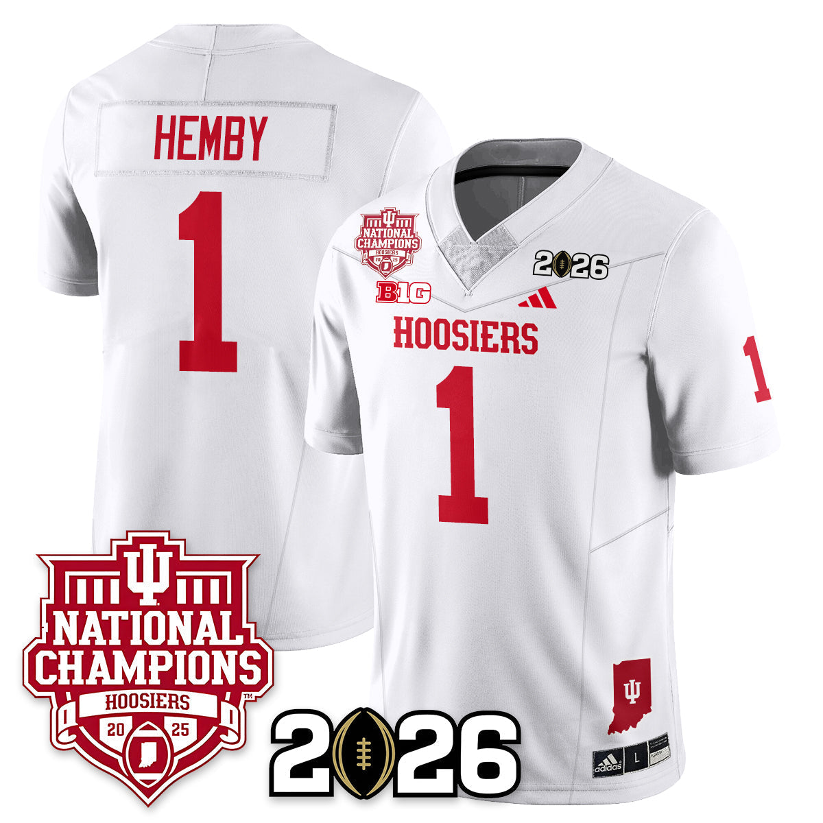Indiana H Vapor Limited Football Jersey - 2025 National Champions - All Stitched-DTD