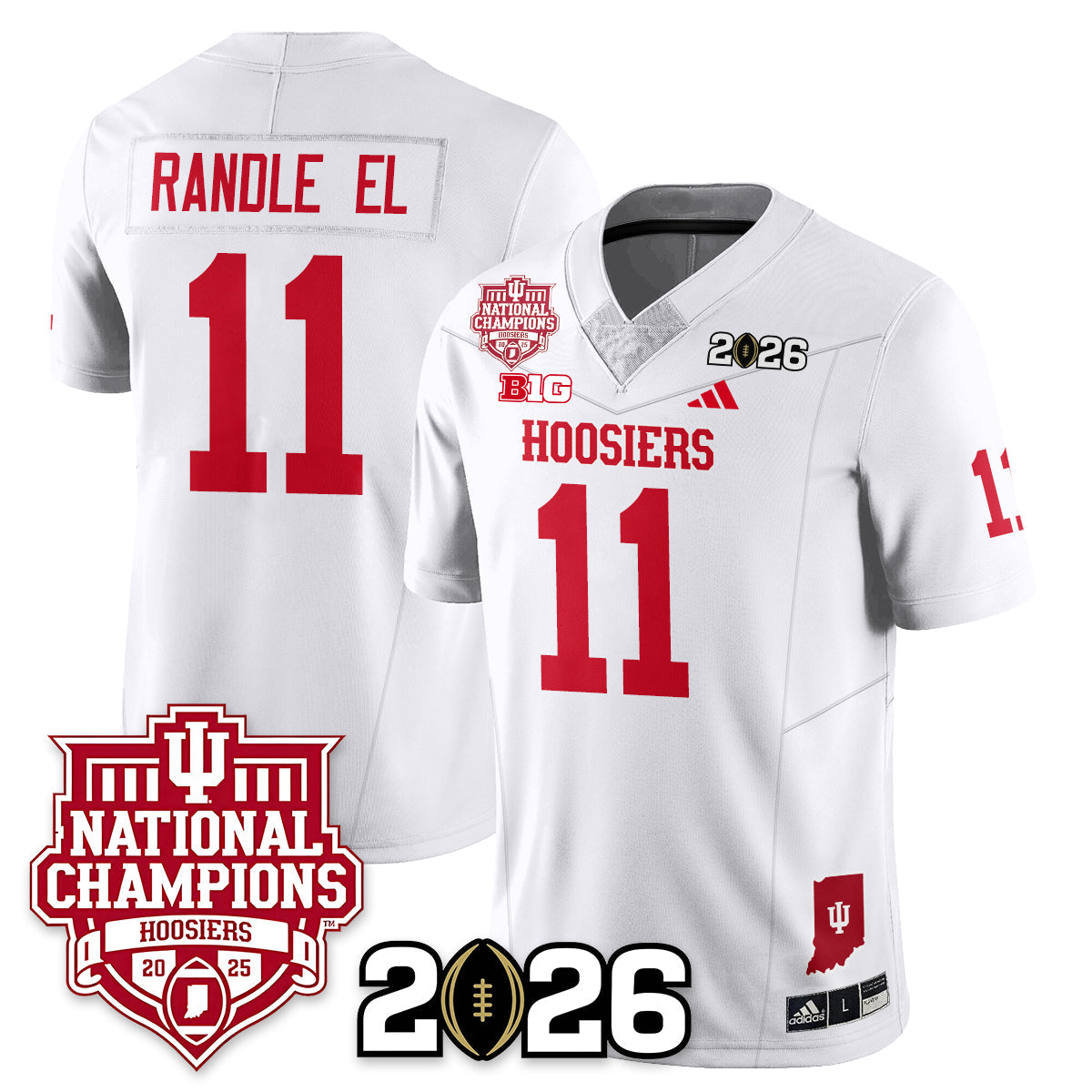 Indiana H Vapor Limited Football Jersey - 2025 National Champions - All Stitched-DTD