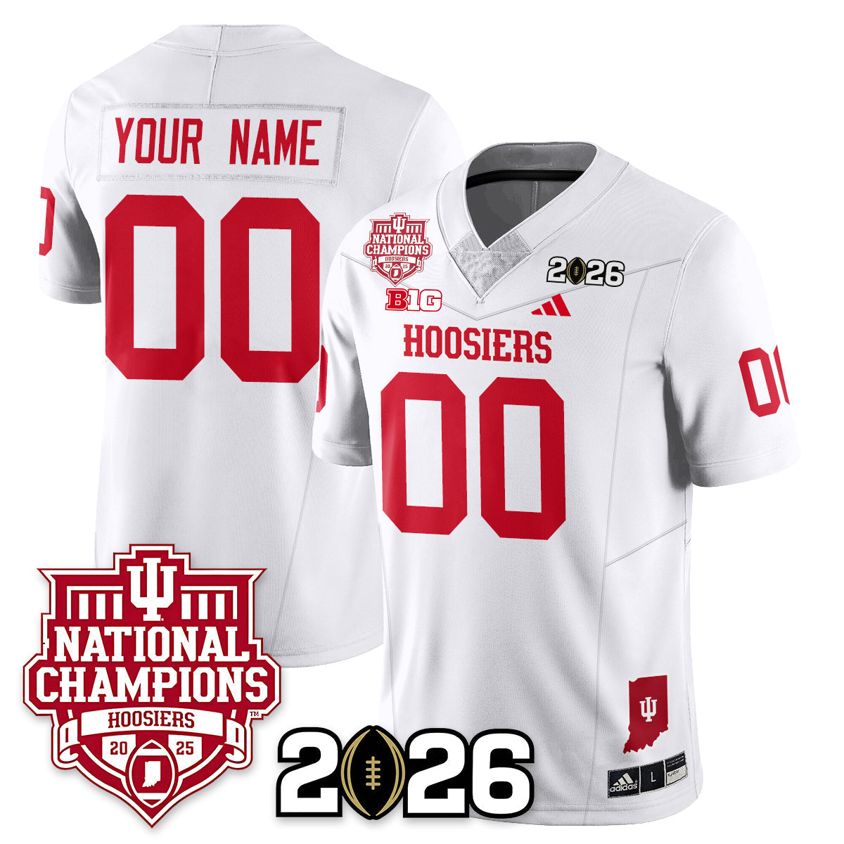 Indiana H Vapor Limited Football Jersey - 2025 National Champions - All Stitched-DTD