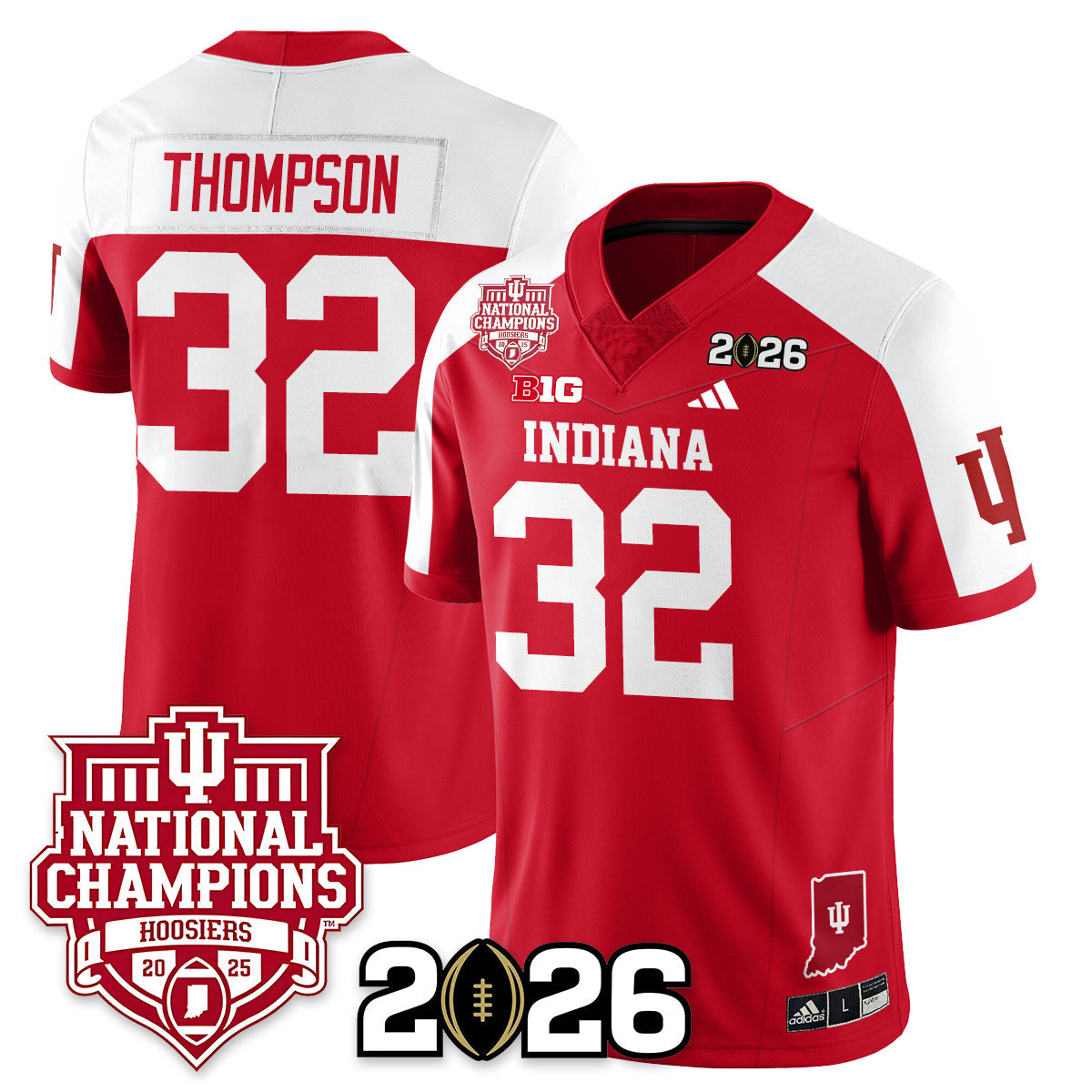 Indiana H Vapor Limited Football Jersey - 2025 National Champions - All Stitched-DTD