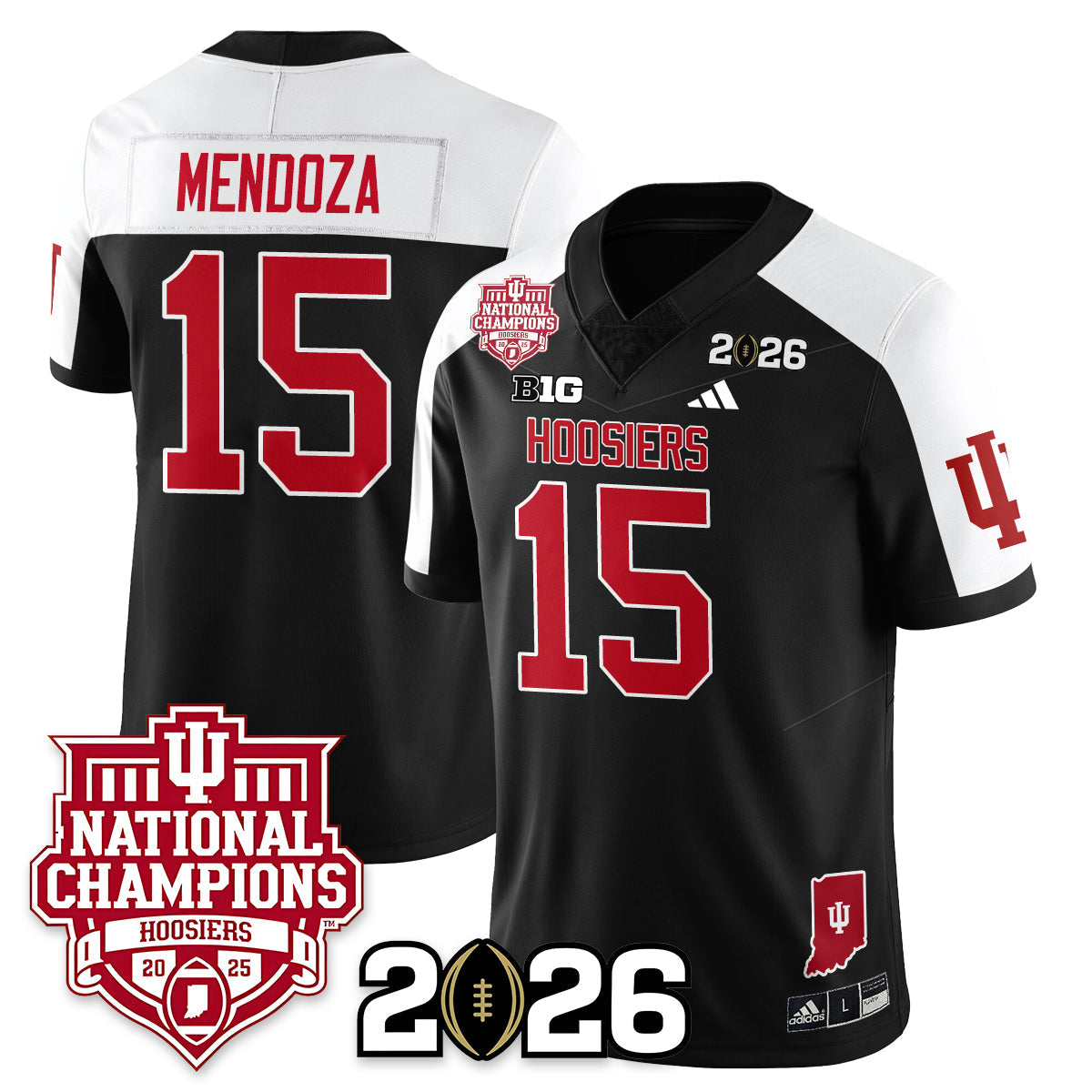 Indiana H Vapor Limited Football Jersey - 2025 National Champions - All Stitched-DTD
