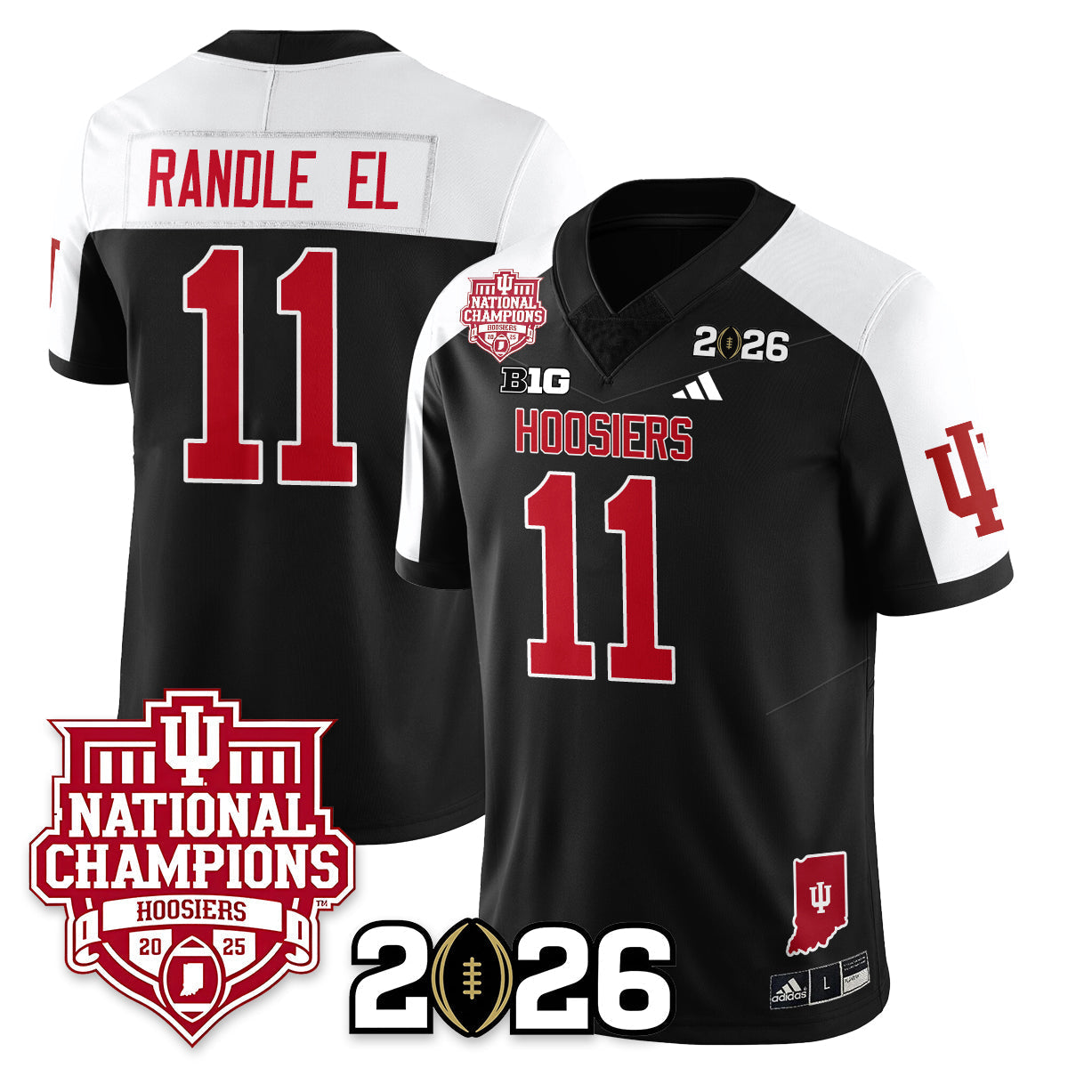 Indiana H Vapor Limited Football Jersey - 2025 National Champions - All Stitched-DTD