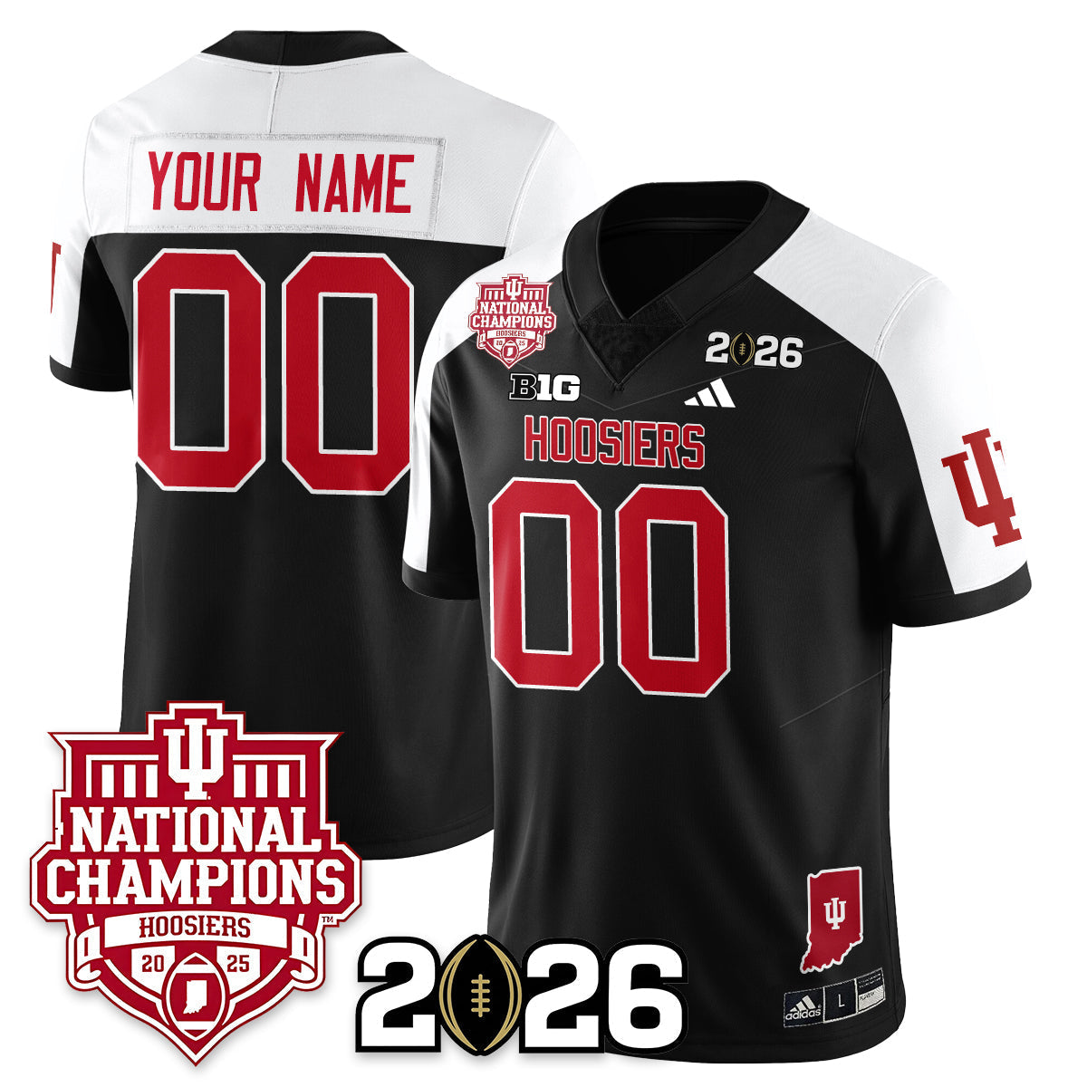 Indiana H Vapor Limited Football Jersey - 2025 National Champions - All Stitched-DTD
