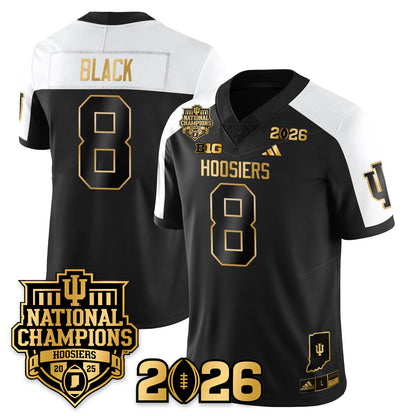 Indiana H Vapor Limited Football Gold Jersey - 2025 National Champions - All Stitched-DTD