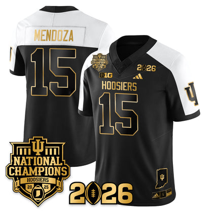 Indiana H Vapor Limited Football Gold Jersey - 2025 National Champions - All Stitched-DTD