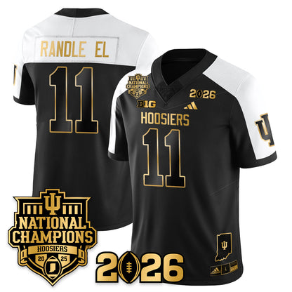 Indiana H Vapor Limited Football Gold Jersey - 2025 National Champions - All Stitched-DTD