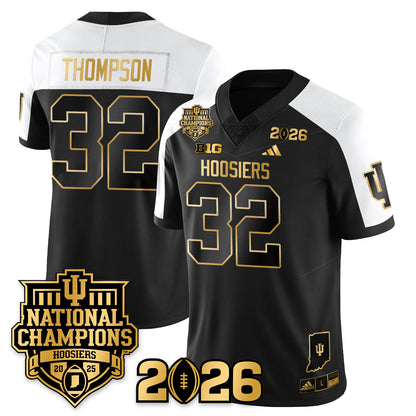 Indiana H Vapor Limited Football Gold Jersey - 2025 National Champions - All Stitched-DTD