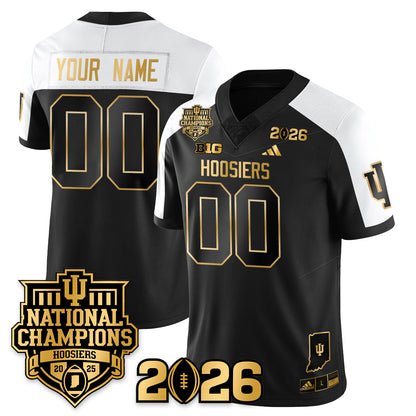 Indiana H Vapor Limited Football Gold Jersey - 2025 National Champions - All Stitched-DTD