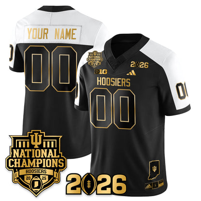 Indiana H Vapor Limited Football Gold Custom Jersey - 2025 National Champions - All Stitched-DTD